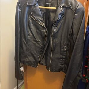 Dynamite Black Leather Jacket for Women